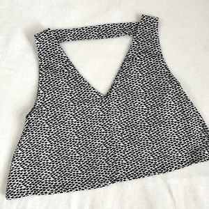 Black and white crop top